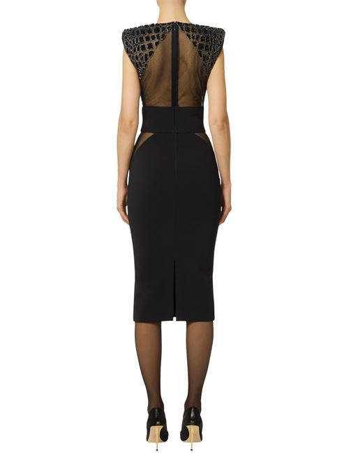 Abito nero in poliestere Elisabetta Franchi | AB83457E2110